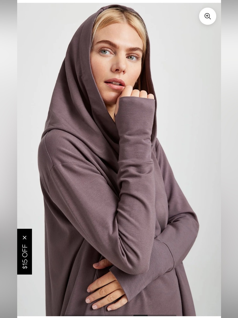 Marcella NYC Firenze Hoodie Anthracite XL Oversized Tunic